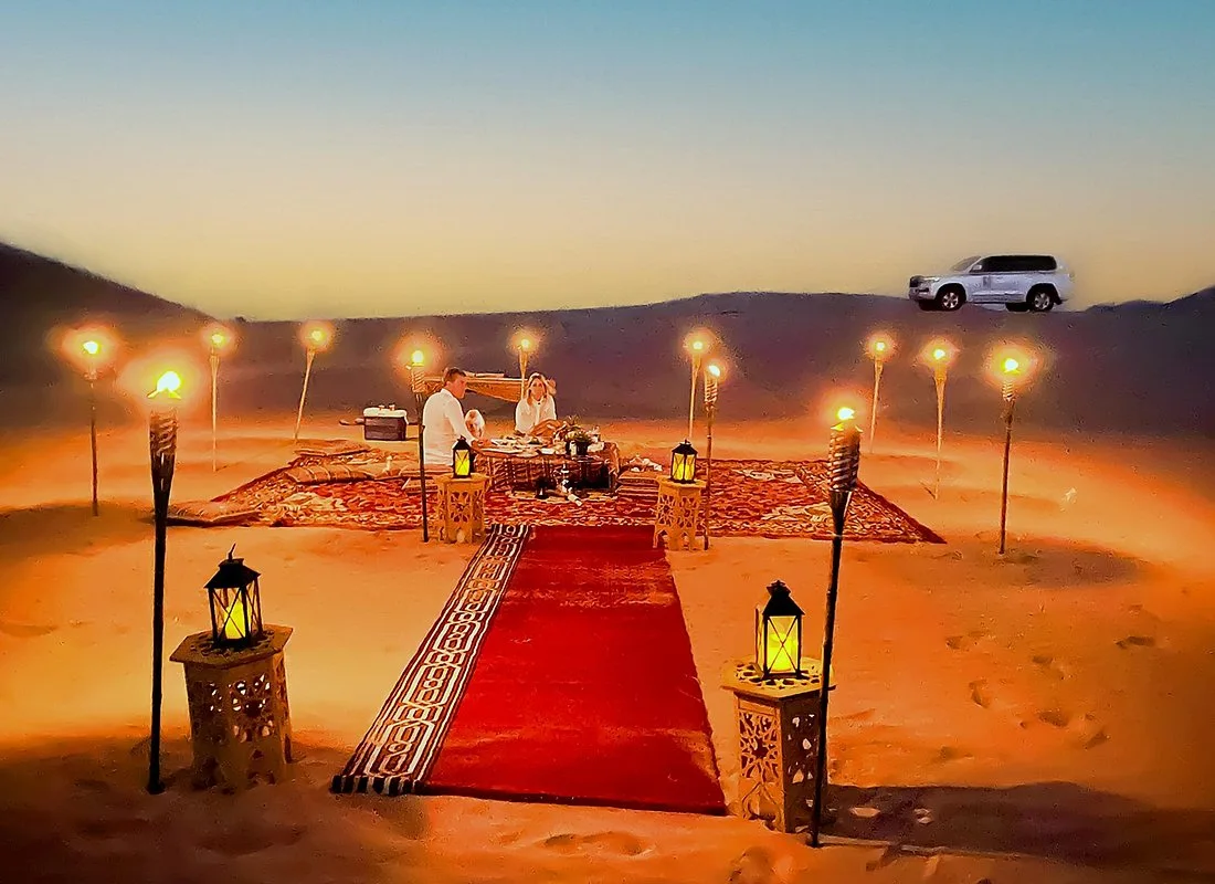 Private Abu Dhabi Desert Dinner: Sunset Dunes & BBQ for Up to Four experience in Al Ain