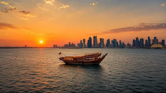 Doha Night Dhow Dinner Cruise: BBQ & Skyline Views in Doha — experience image 3 of 9