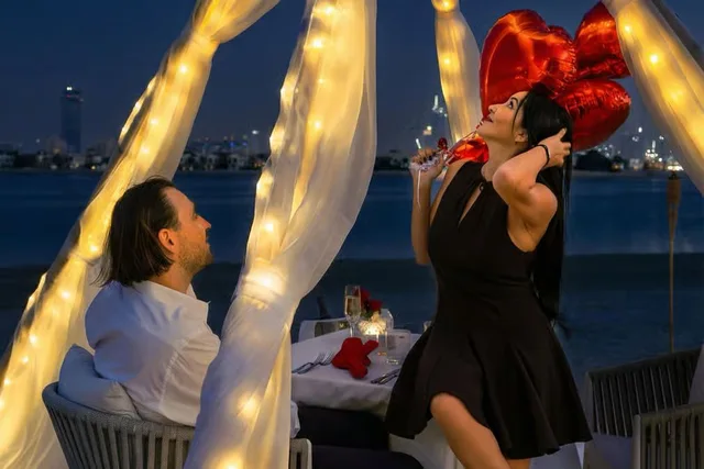 Romantic Beach Dinner Dubai at Th8 Palm: Private Setup for Two in Dubai — experience image 3 of 4