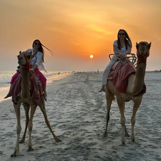 Camel riding on the beach photo 8