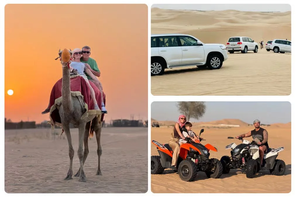 VIP Desert Safari with Quad Bike, Camel Ride & BBQ Dinner experience in Sharjah