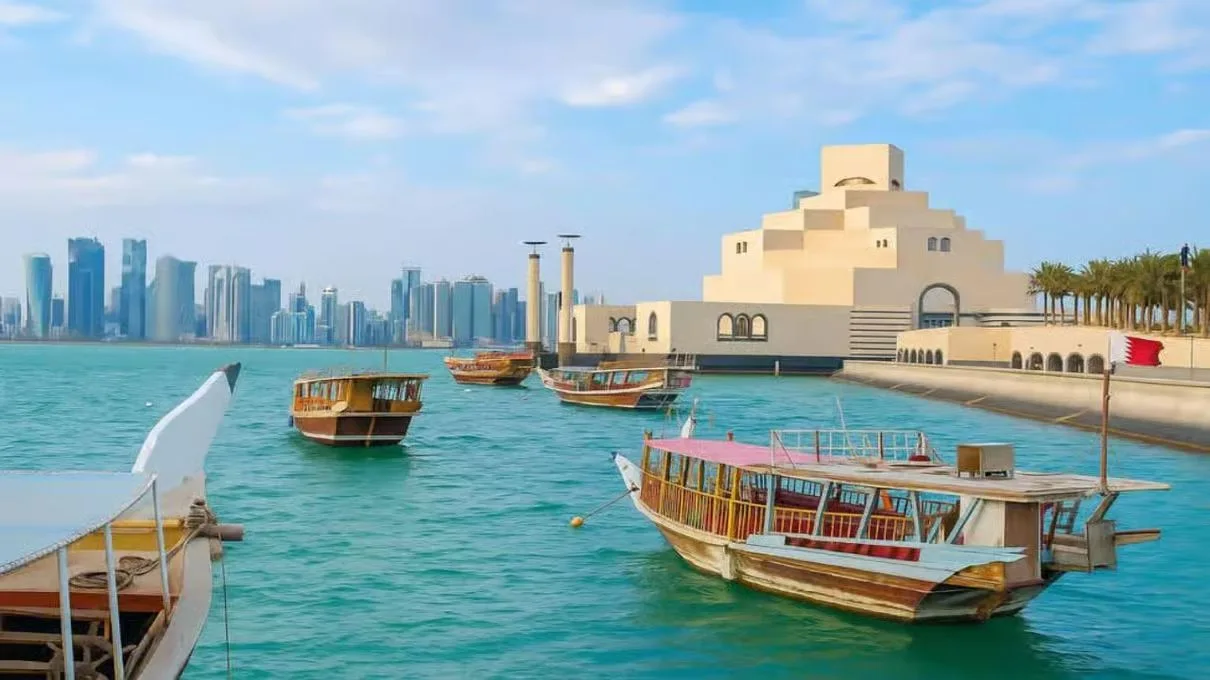 Doha Sunset Dhow Cruise: Skyline & Buffet Dinner Options experience in Doha