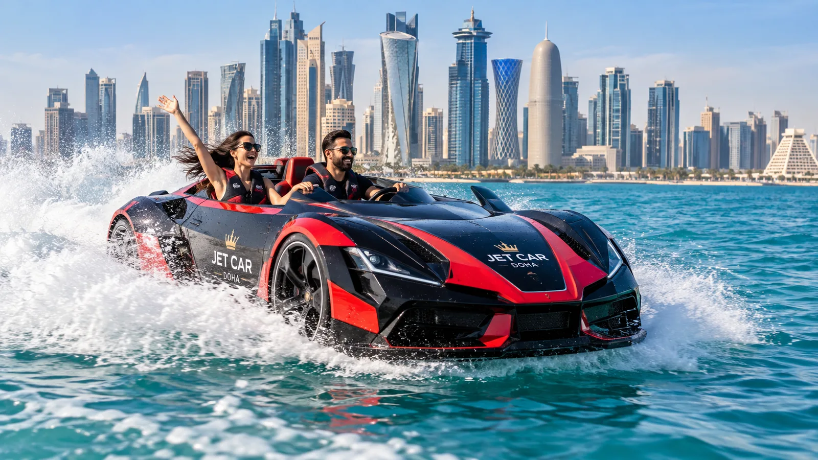 Doha Jet Car Water Adventure: Session & Transfer Options experience in Doha